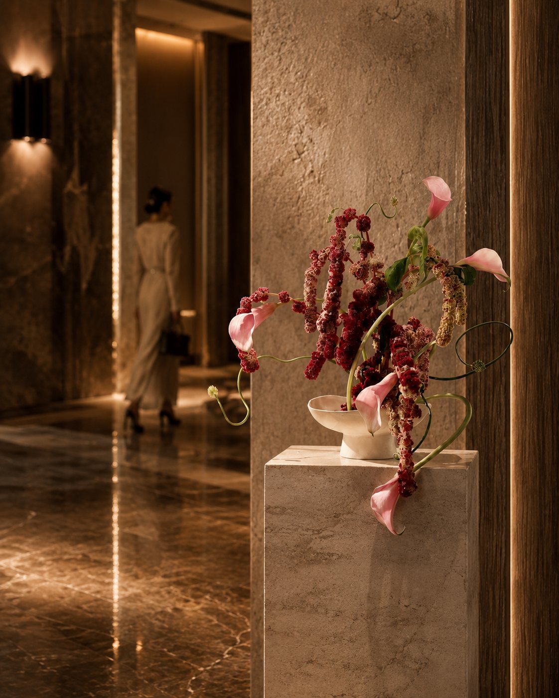 The corridor — where the standard is carried from room to room